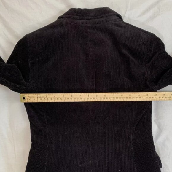 J.Crew Womens Size 0 Corduroy Black One Button Blazer Lined Cotton Cord Preppy - Picture 8 of 9
